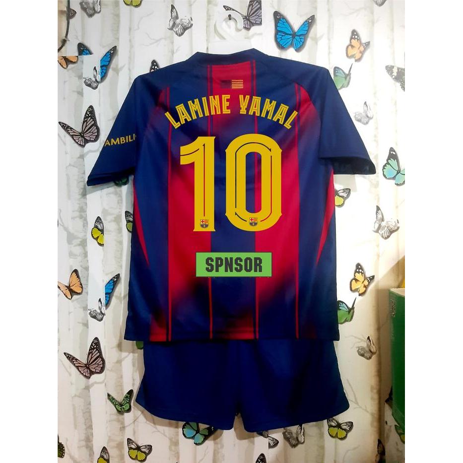League - BAJU LAMINE YAMAL ANAK 7-13 TAHUN JERSEY BARCA 2025/2026 SETELAN SEPAK BOLA FUTSAL KAOS