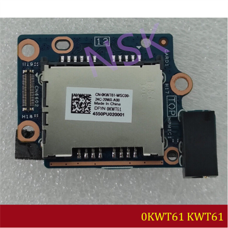 Original KWT61 0KWT61 FOR DELL XPS 17 9710 Precision 5760 Audio SD Smart Card Reader IO Board 100% T