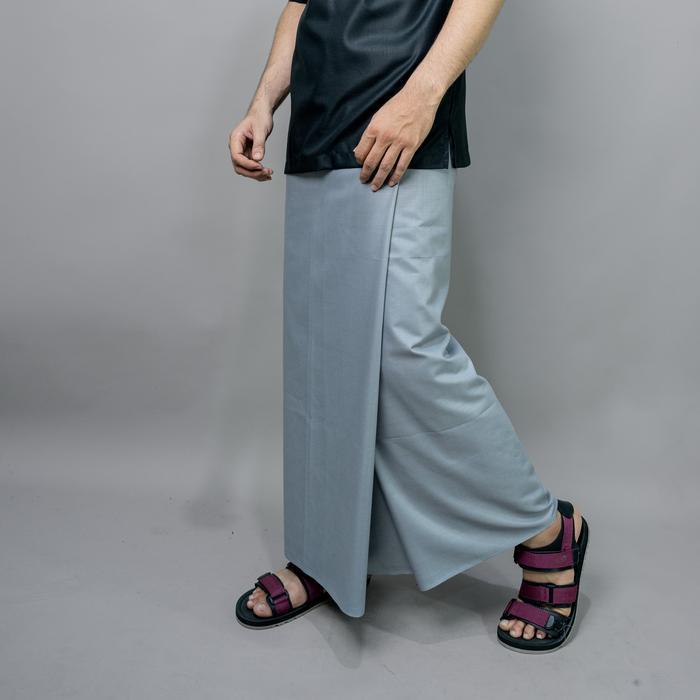 Premium KATSAE - Sarung Pria Dewasa motif sarung polos Abu - Abu / sarung sholat pria / sarung laki