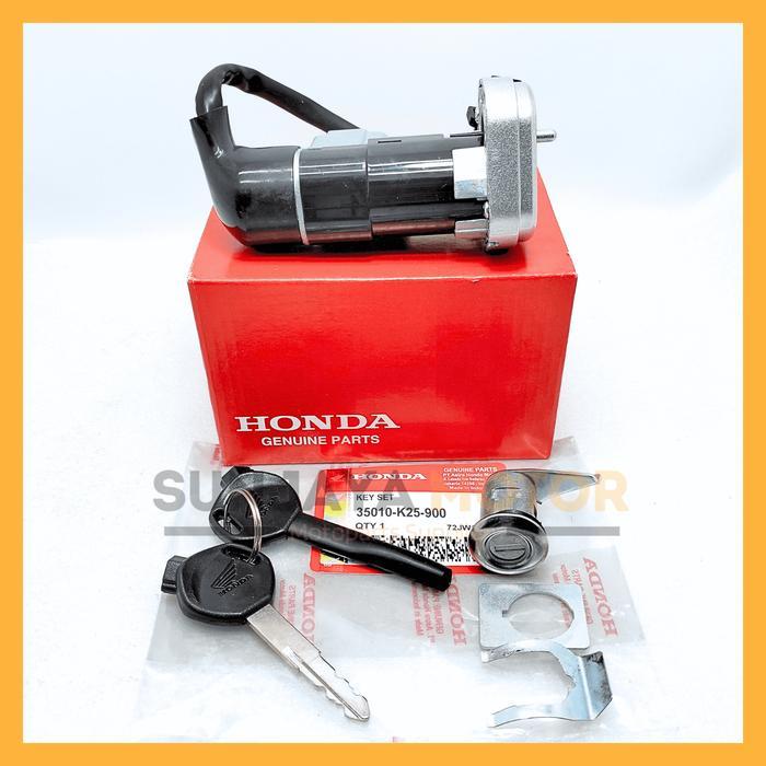 "New" Kunci Kontak Set K25 Keyset Original Honda Beat Karbu Beat FI Beat Pop Beat ESP Kunci Motor 1