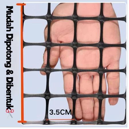 Pagar Jaring Kebun Jaring Kawat Plastik HDPE Lebar 1-1.2m jaring tanamankebun Jaring pagar ayamkebun