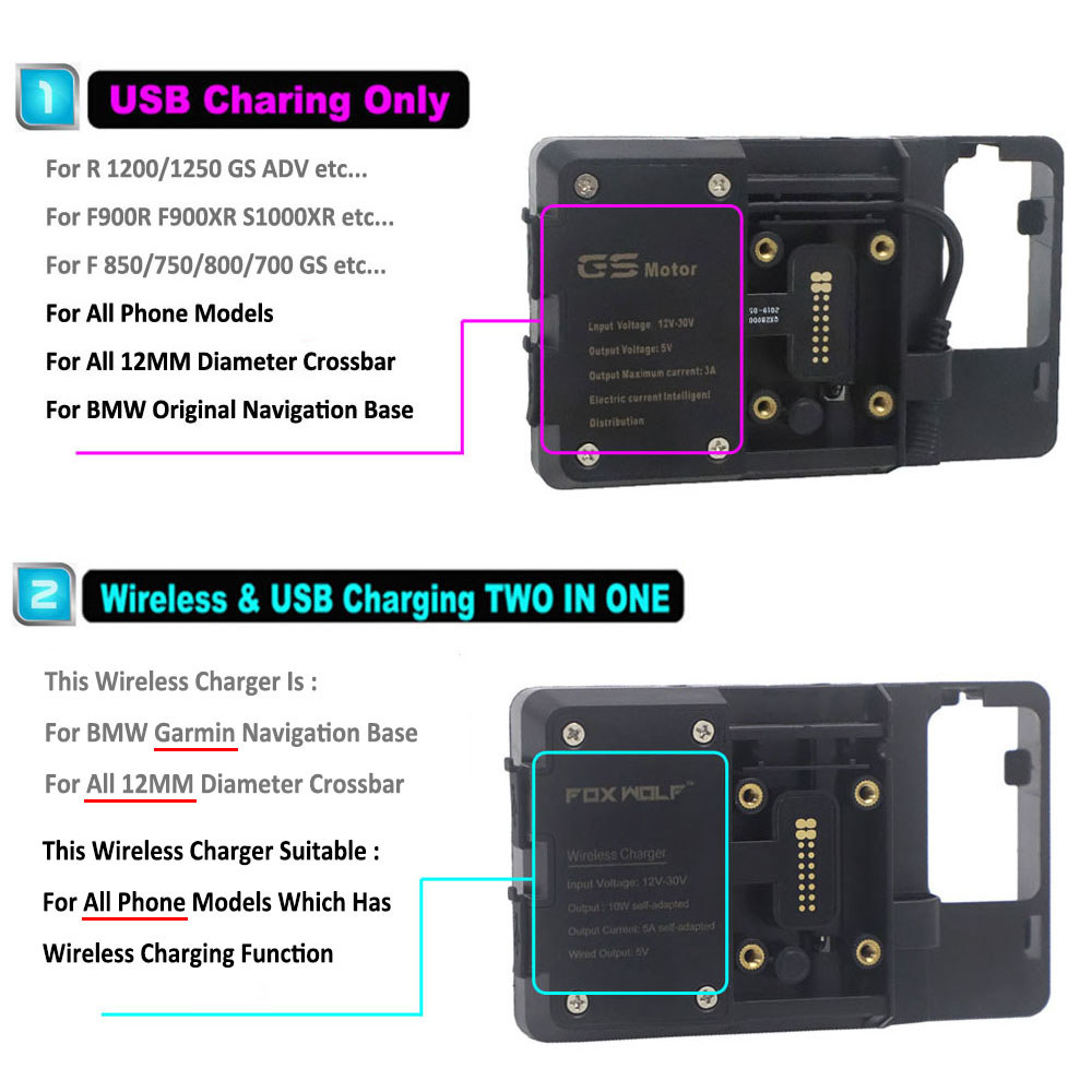 FOR HONDA CB 500 X CB500X CB 500X 2016-2019 MOTORCYCLE PHONE GPS WIRELESS CHARGING NAVIGATON MOUNT