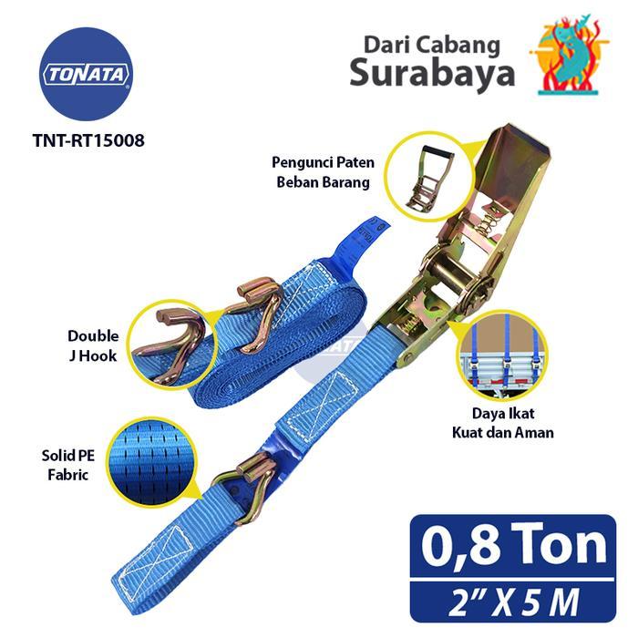 Ratchet Tie Down 1" X 5m / Cargo Belt 0.8 Ton / Tali Pengikat Barang
