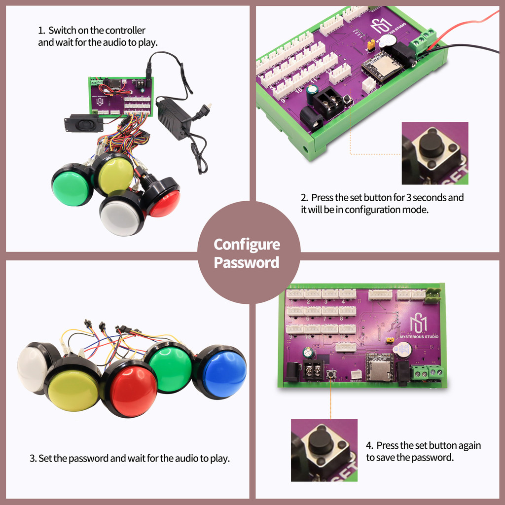 Mysterious Studio Secret Room Escape Game Mechanism Props Electronic puzzle superb 1987 GY Memory