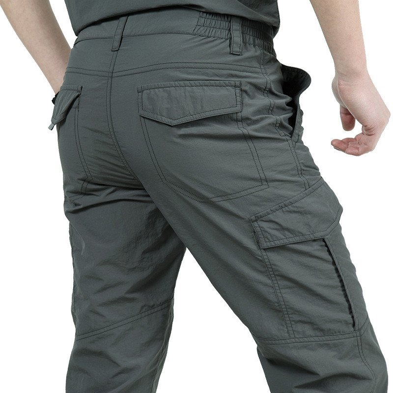 Men'S Summer Tactical Cargo Pants Casual Waterproof Trousers Casual Pants Wear-Resisting