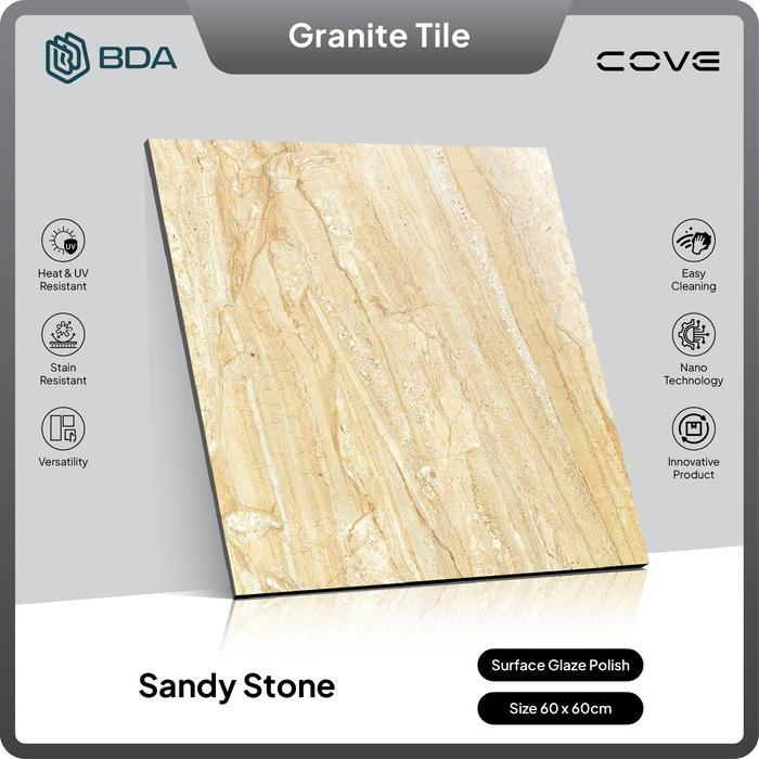BDA Granite Tile Granit Lantai 60x60 Granit 60x60 Keramik Lantai Keramik Dinding Sandy Stone