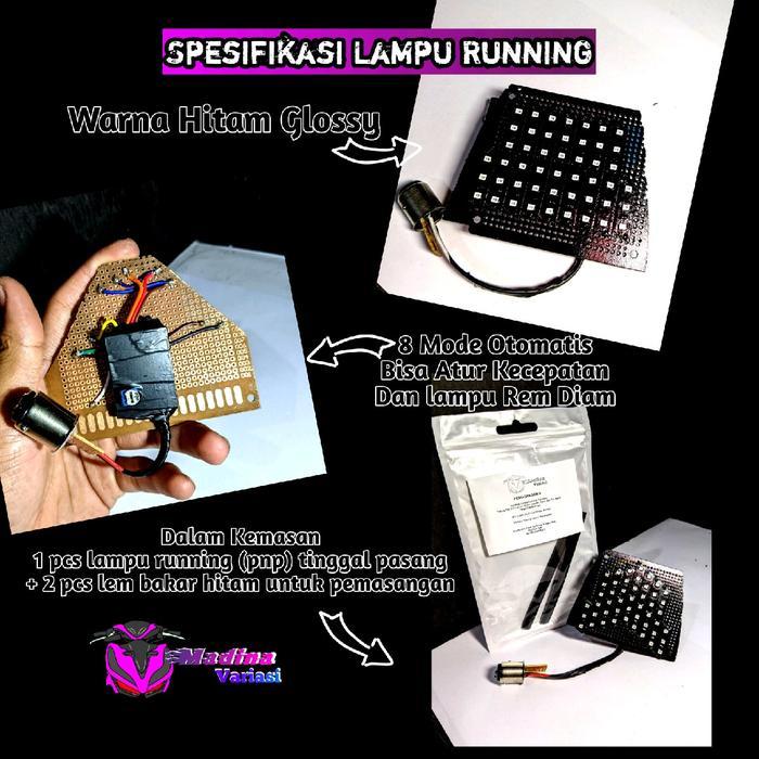 "New" StopLamp Running Mio Sporty Dan Smile, 8 Mode Otomatis Ketika diRem nyala diam semua. (Mio)