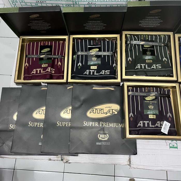 Sarung Atlas Super Premium 920 motif BHS - Sarung Atlas Premium BHS - Sarung Hitam motif BHS Gratis