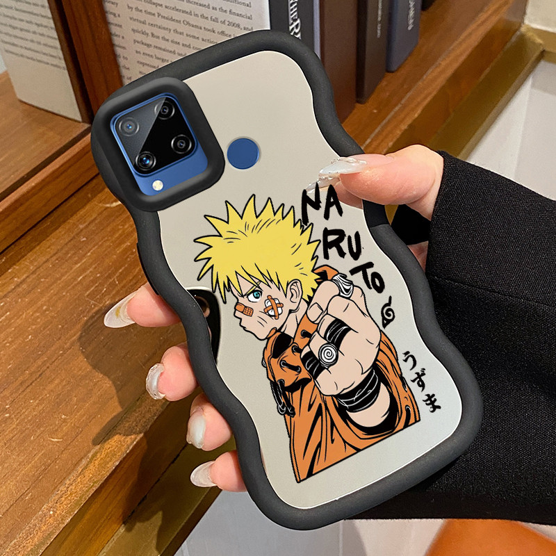 Casing Hp Untuk Realme C15 Case Tampilan Anime Kekinian Kekinian Cermin Cesing silikon Kasing SoftCa