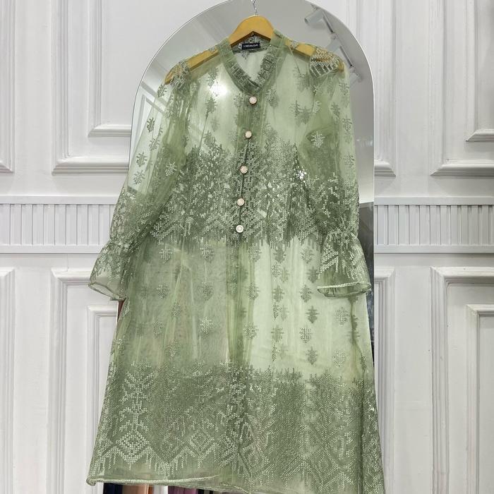 "New" GAIA - Outer Tunik Brukat Tile Sapto Wanita Pesta Mewah Muslim Nyaman Brokat Kondangan Gamis
