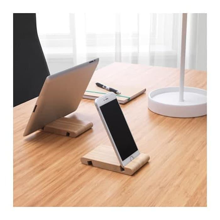 STAND HP HOLDER DOCKING PONSEL IPAD TABLET GAGDET KAYU