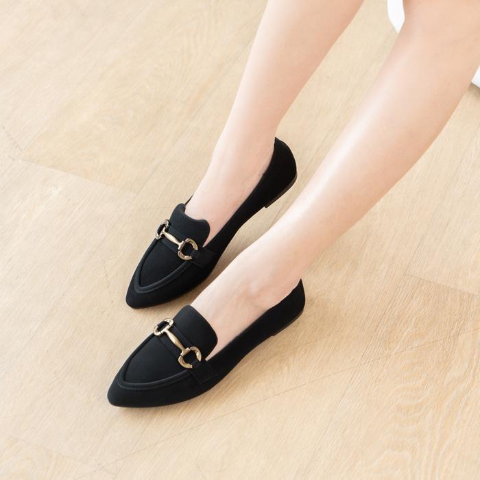 ORIGINAL Laviola 4779 LSH - Flat Shoes Wanita Hitam dan Maroon READY STOCK