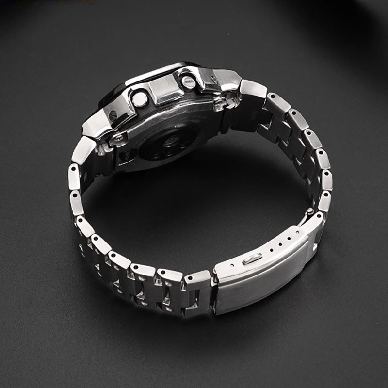 For Casio SHOCK Heart Rate Square DW-H5600 DW H5600 Stainless Steel Case Men's Stainless Steel Watch