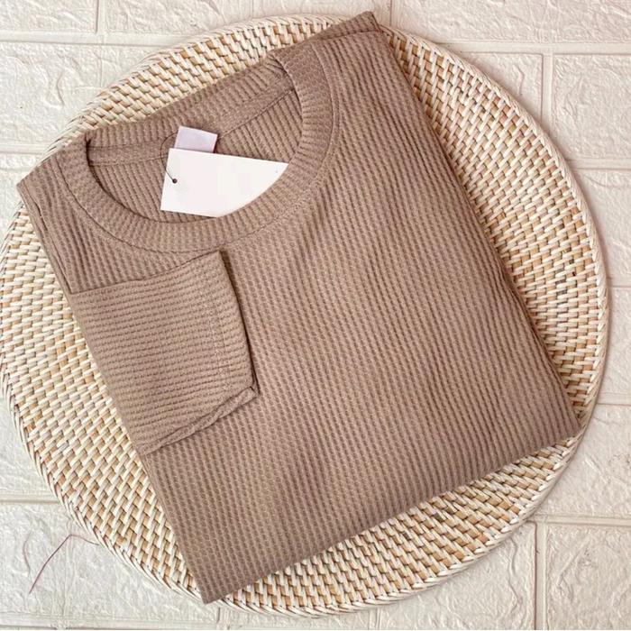 "New" Tunik Knit Waffle Oval Terbaru / Long Tunik Rajut