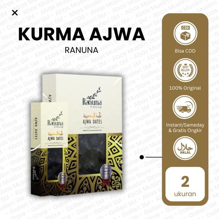 Kurma Ajwa Ranuna Premium 1 kg Al Madinah Korma Nabi 500 gr Azwa Dates Asli Natural Organic