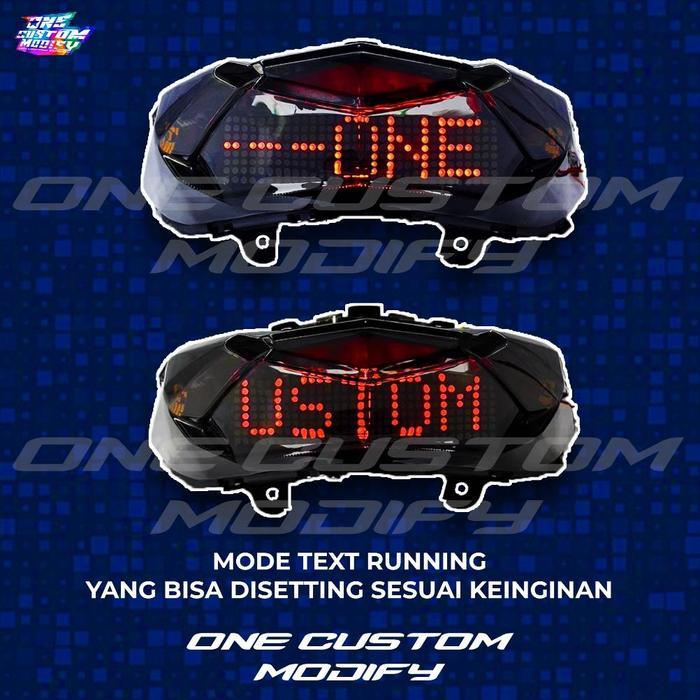 Stoplamp Running Text Animasi Vario 125-150 Old Lampu LED Rem Belakang Modifikasi Variasi Motor