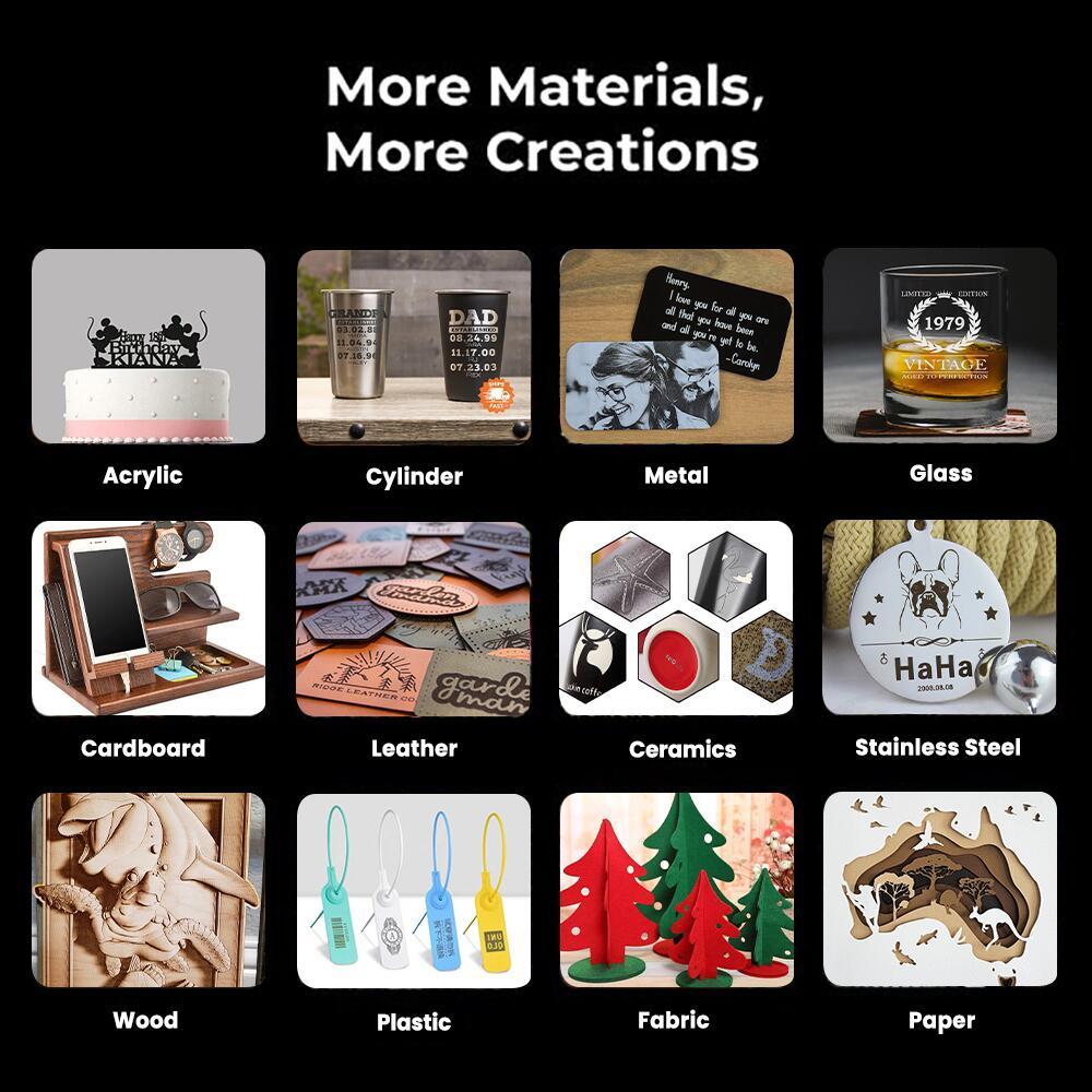 40W 80W Laser Module Optical Power 10W Laser Engraver, Air Assist & Laser Shield Diode CNC Cutter &