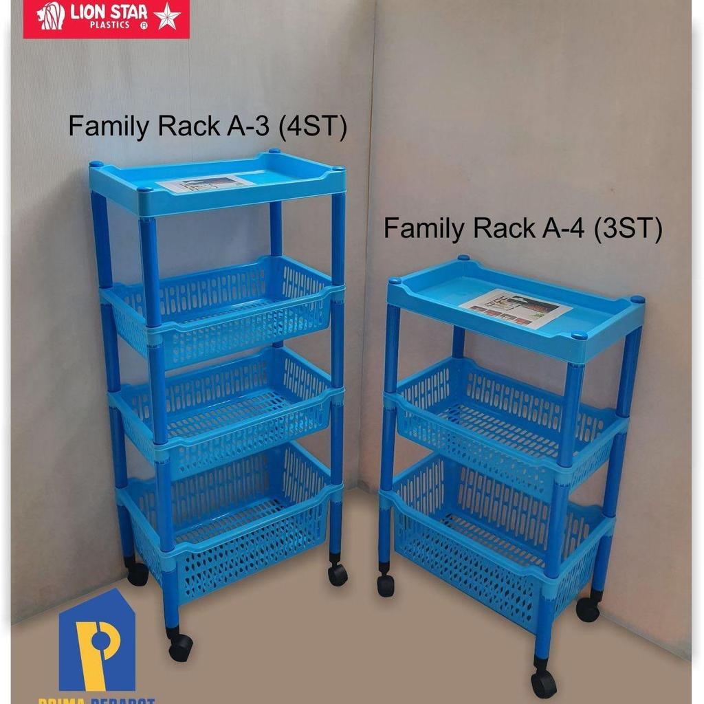 Rak Family Susun 3 Rak Serbaguna Rak Salon SS-3 Lion Star A-4