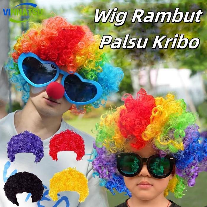 [Vinnatsu]Wig Kribo Keriting/ Wig Badut Badud/Wig Kribo Keriting/Rambut Badut/Wig Cosplay Rambut