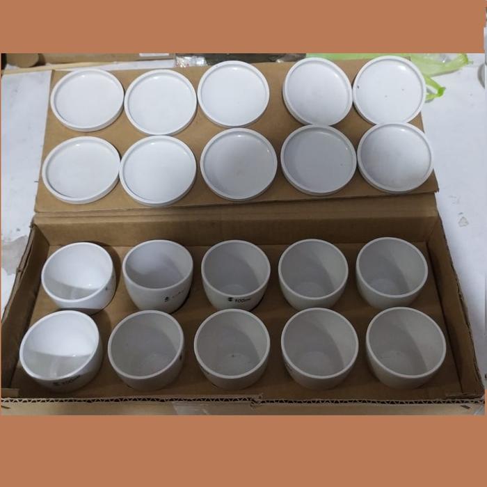 JTTOP" CRUCIBLE PORCELAIN 100 ML CAWAN KRUSIBEL PORSELIN CAWAN PORSELIN