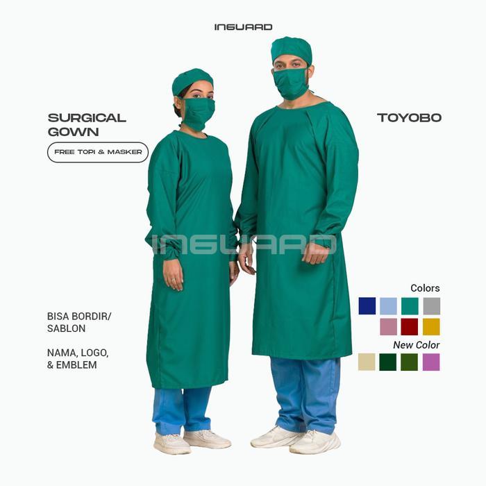 New Best Quality 100% Original Gown Bedah Surgical Gown Inguard Warna Terlengkap Toyobo