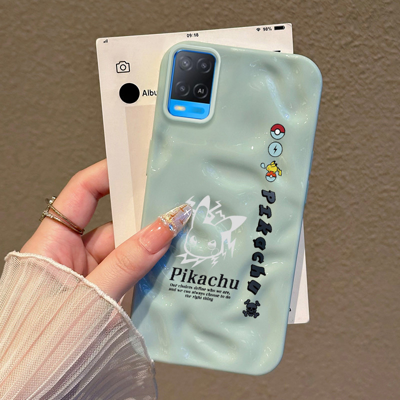 Casing Hp Untuk OPPO A54 4G Case Casing HP Softcase Silikon ponsel Anti-sidik jari Pola meteorit jat