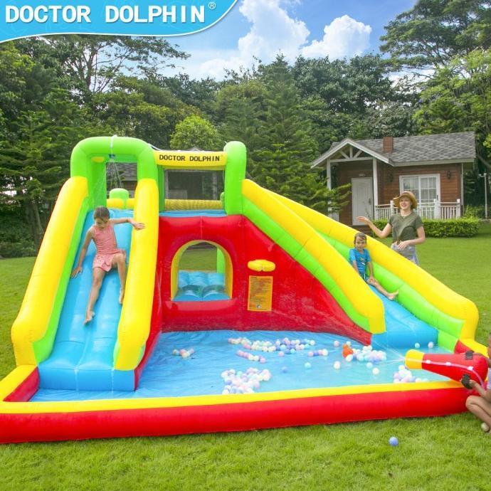 Best Seller Kolam Renang Anak Jumbo Perosotan Bouncy Castle Istana Balon - Beli