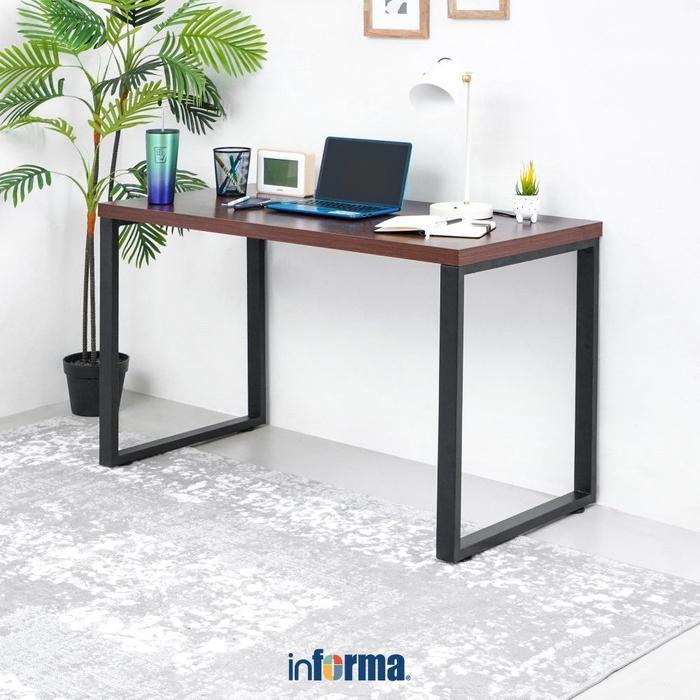 Informa Benne Meja Kantor - Hitam Meja Kerja Meja Laptop Belajar Komputer Minimalis