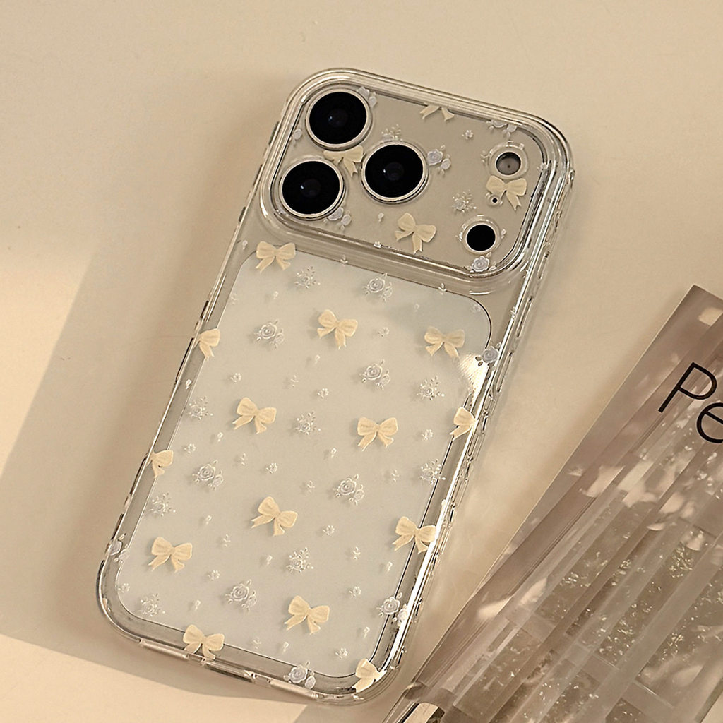 Aesthetic Busur Bunga Kecil Girl Case Iphone 17 Pro Max 15 Plus 14 13 16E 16 Plus Xr 11 12 17 Air Ca