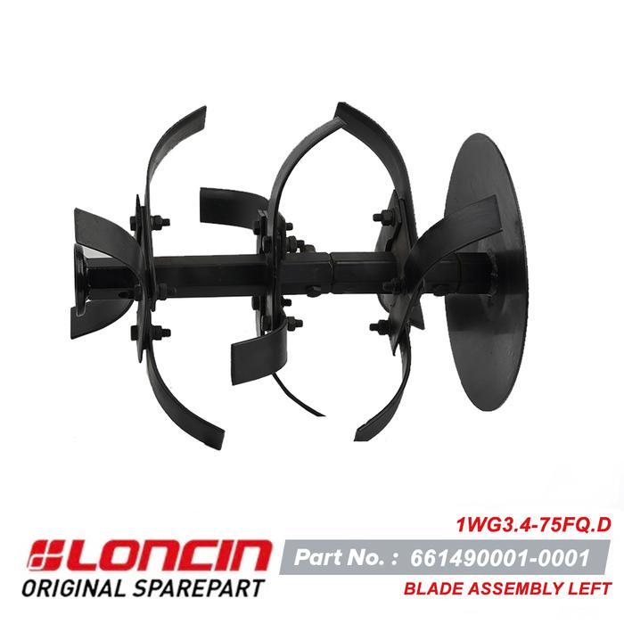 Loncin Tiller Blade Dry Land Assembly, Left Std For Tiller Type 75 / Pisau Bajak Kiri