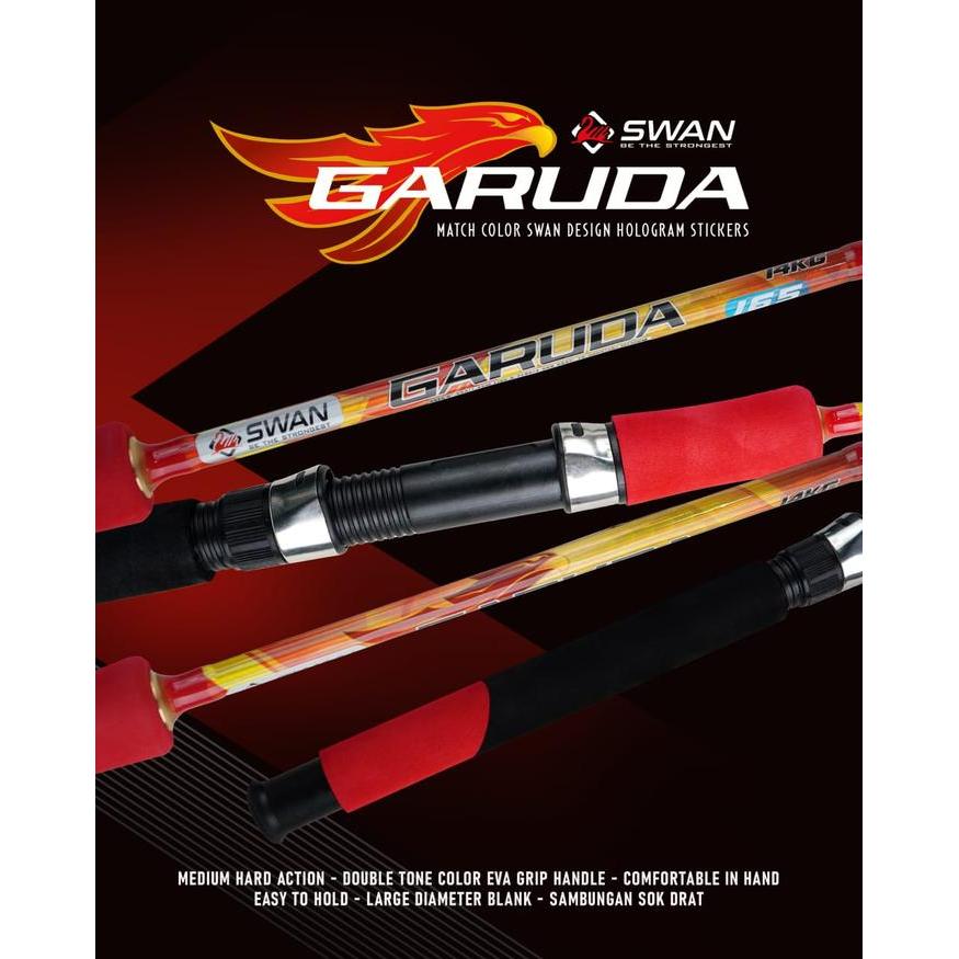Joran Pancing Swan Garuda Transparan Solid 150Cm - 210Cm (Sambung Drat) Murah - Toms Fishing