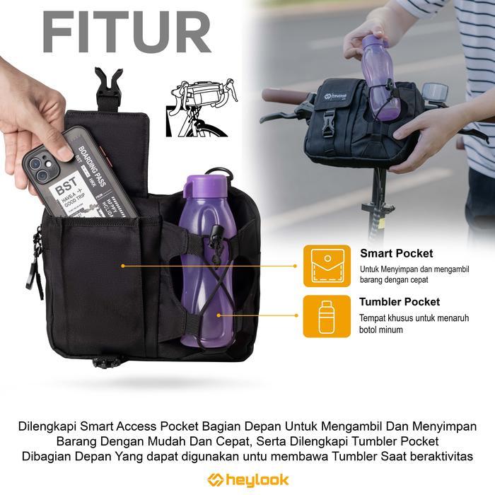 Tas Selempang Pria Ryder Waist Bag Sepeda Bike Handlebar Heylook