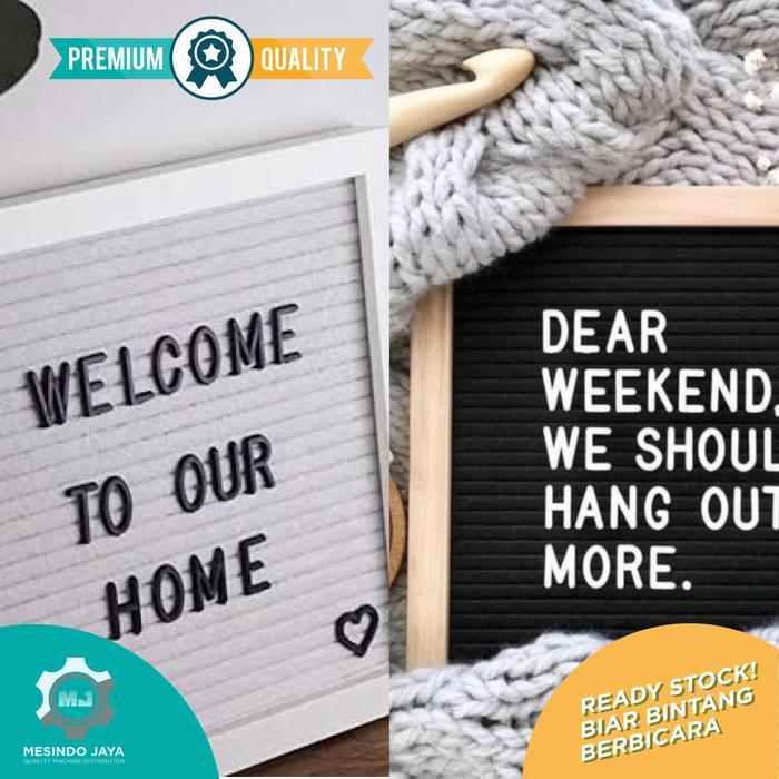 Lengkap 1 Set Felt Letter Board / Papan Huruf Cafe, Papan Nama Bayi