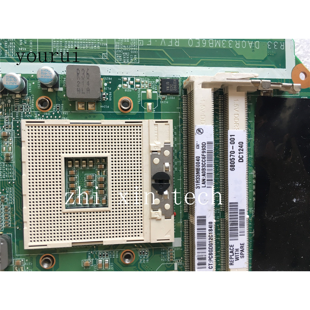 yourui For HP pavilion G4-2000 G6-2000 G7-2000 Laptop motherboard DDR3 DA0R33MB6E0 680570-001