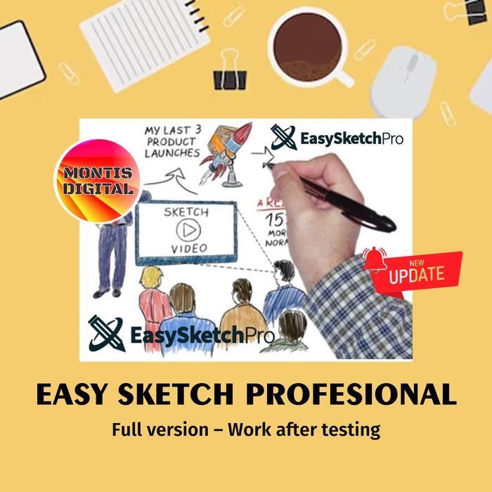 DVD Easy Sketch Pro 3 Full Premium Whiteboard VideoScribe Animasi Maker Video Sektsa Tangan