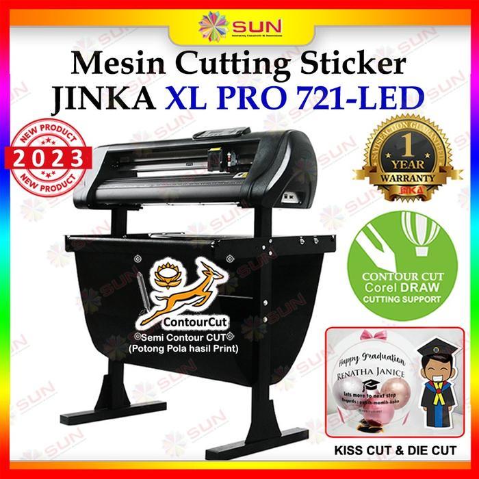 Mesin Cutting Sticker Jinka 721 / 1351 XL Pro NEW LED ( TIDAK BISA Auto Contour ) - XL PRO 721 Black