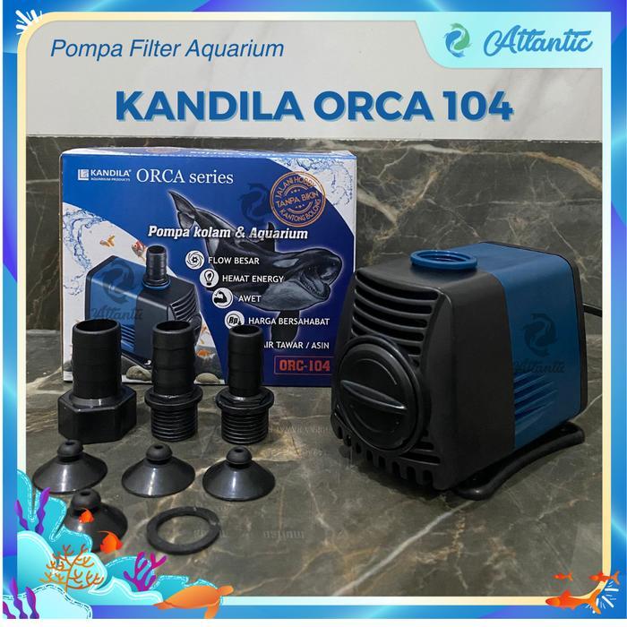 Kandila Orca 104 Pompa Celup Filter Aquarium Kolam Air Kandila 25 Watt