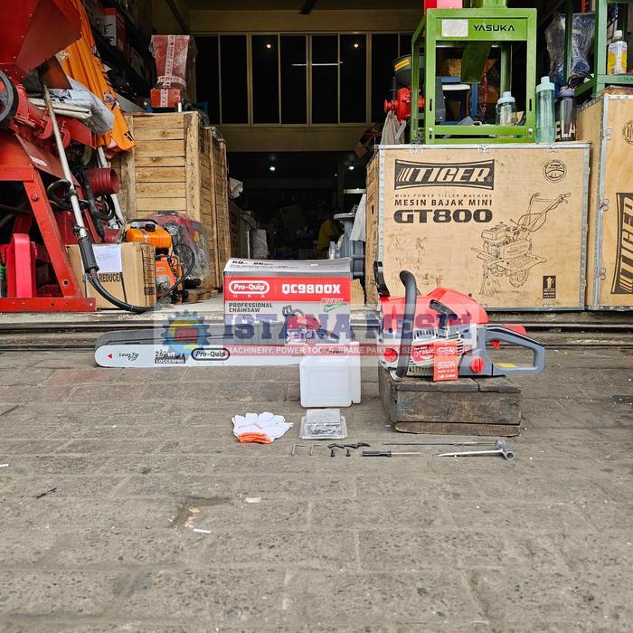 MESIN POTONG GERGAJI KAYU PROQUIP QC 9800 X CHAINSAW 26" SINSO SENSO