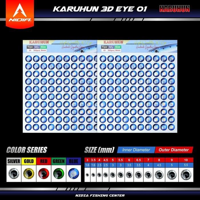 Mata Ikan 3D Karuhun Mata Metal Jig Mata Lure Minow