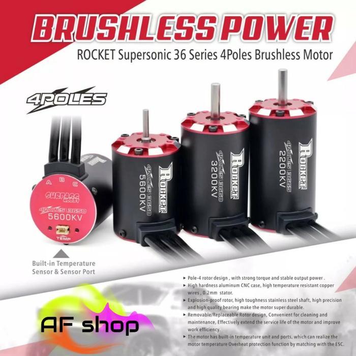 Rocket V2 Motor Brushless 3650 3660 3665 3670 3674 RC Motor Tahan Air