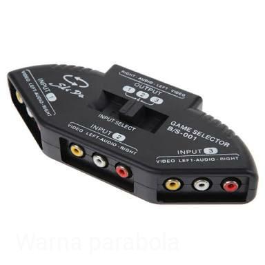 PinkGo-AV Selector/Manual AV RCA Selector/Switcher 1-3 + Kabel AV RCA
