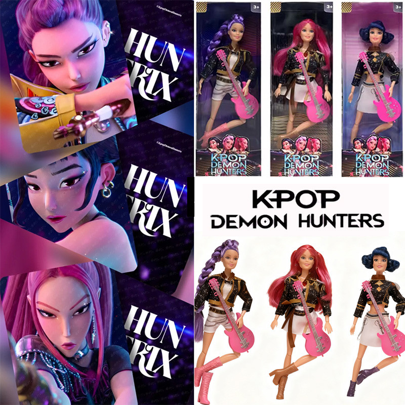 Anime K-Pop Demon Hunters Doll - 30Cm Rumi/Mira/Zoey Toy With Guitar Perfect Thday Surprise Gift For