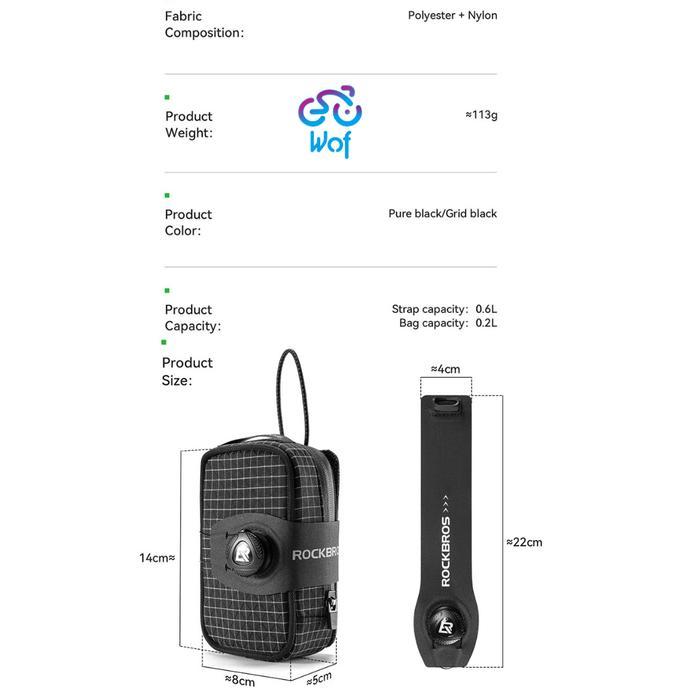 ROCKBROS P010 TAS SADEL BELAKANG SEPEDA GUNUNG BALAP MULTIFUNGSI PORTABEL DENGAN PENGUNCI OTOMATIS