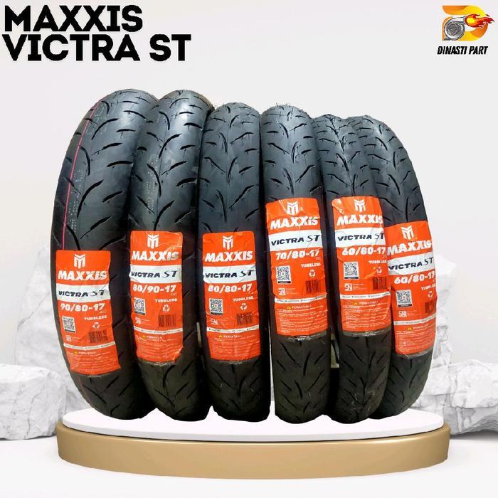 "New" BAN CACING MAXXIS VICTRA Ring 17 Tubeless 60/80-17 60/90-17 70/80-17 Gratis Pentil Motor Beat