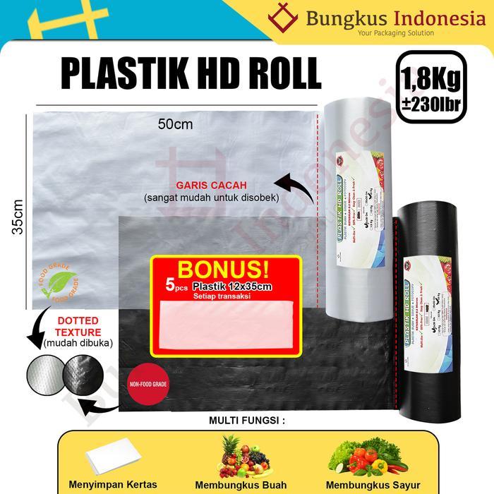 Plastik HD Roll Premium 1.8 Kg 35 x 50 cm - Plastik Buah Tebal