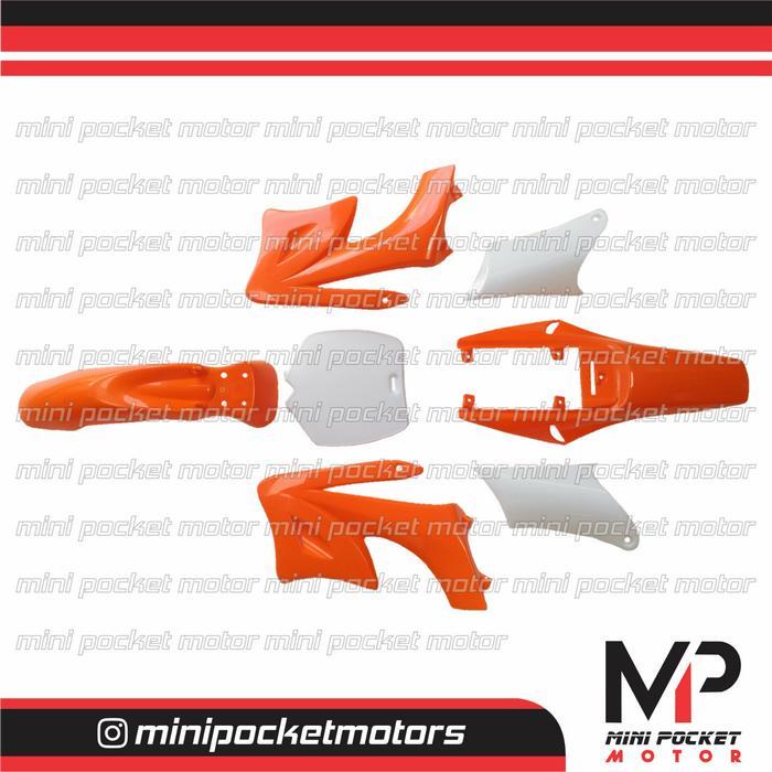 Cover Body Set Motor Mini Trail Orange 50Cc Matic 2Tak Mesin Tarik