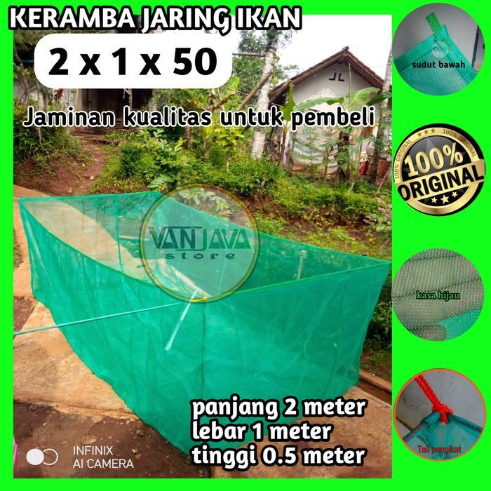 Jaring ikan Keramba Ikan nila lele kecil burayak 2x1x50 kerambah Ikan