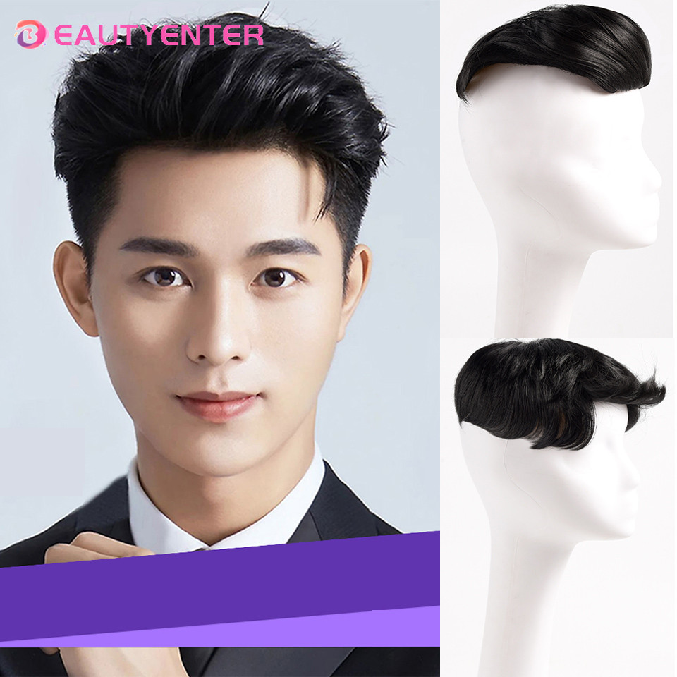 Toupee Men Synthetic Natural Hair Wig For Men 16X18Cm Toupee Men'S Wig Male Wigs For Man Hairpiece