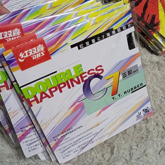 KARET TENIS MEJA BINTIK DHS C7 OX ORIGINAL