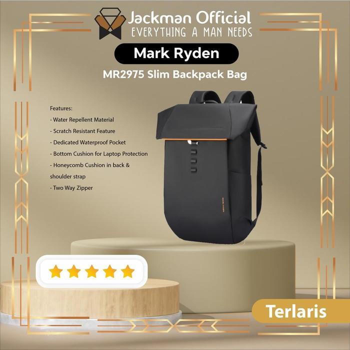 JTTOP" MARK RYDEN MR2975 SLIM BACKPACK BAG - TAS RANSEL LAPTOP ANTI AIR